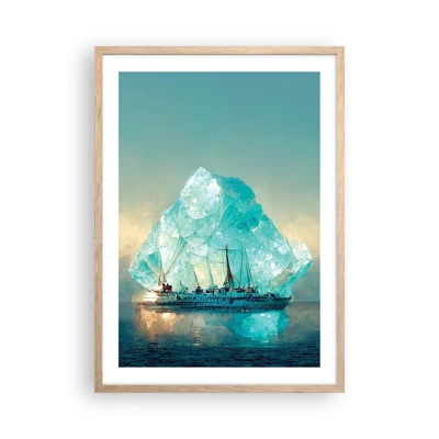 Plakát v rámu světlý dub - Arktický briliant - 50x70 cm