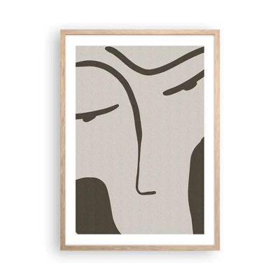 Plakát v rámu světlý dub - Jako z Modiglianiho obrazu - 50x70 cm