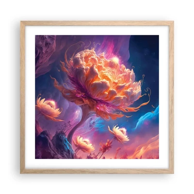 Plakát v rámu světlý dub - Jiný svět - 50x50 cm