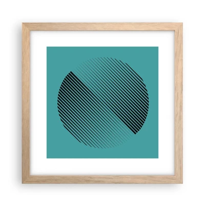 Plakát v rámu světlý dub - Kruh – geometrická variace - 30x30 cm