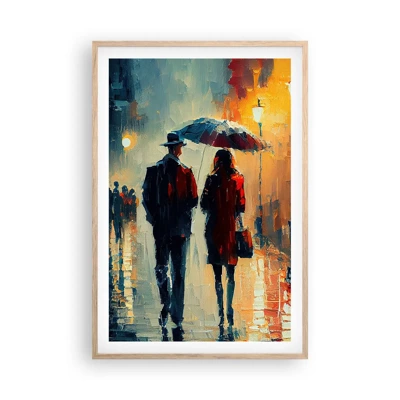 Plakát v rámu světlý dub - Městská love story - 61x91 cm