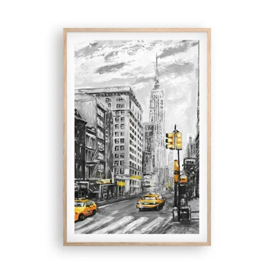 Plakát v rámu světlý dub - Newyorský příběh - 61x91 cm