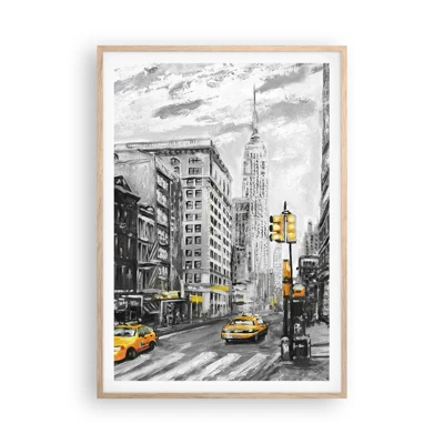 Plakát v rámu světlý dub - Newyorský příběh - 70x100 cm