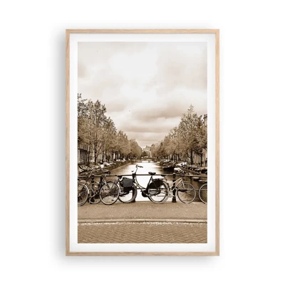Plakát v rámu světlý dub - Nizozemské klima - 61x91 cm
