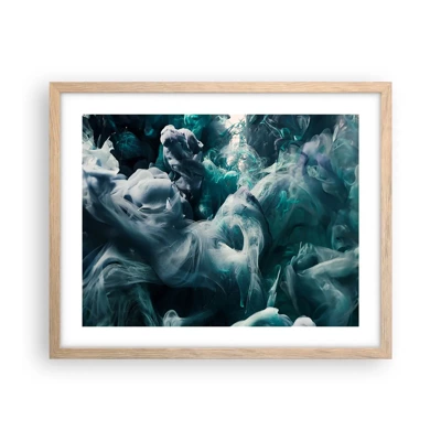Plakát v rámu světlý dub - Pohyb barvy - 50x40 cm