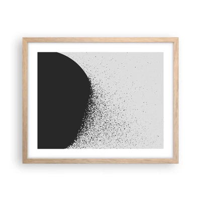 Plakát v rámu světlý dub - Pohyb částic - 50x40 cm