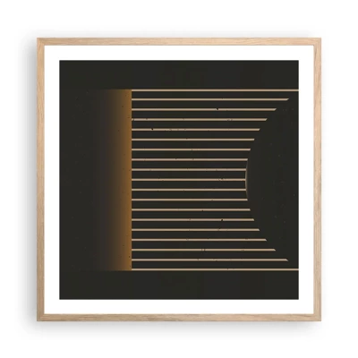 Plakát v rámu světlý dub - Prozkoumat temnotu - 60x60 cm