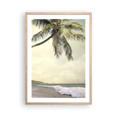 Plakát v rámu světlý dub - Tropický sen - 50x70 cm