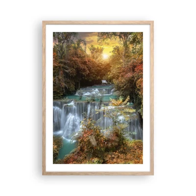 Plakát v rámu světlý dub - Ukrytý poklad lesa - 50x70 cm