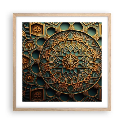 Plakát v rámu světlý dub - V arabském stylu - 50x50 cm