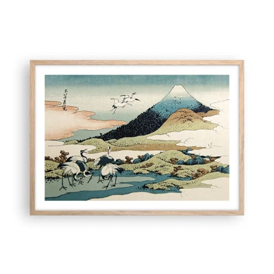 Plakát v rámu světlý dub - V japonském duchu - 70x50 cm