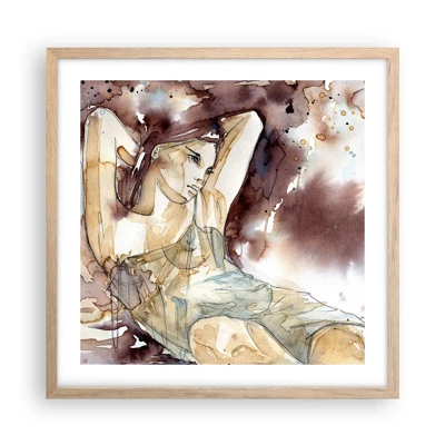 Plakát v rámu světlý dub - V náladě lila - 50x50 cm