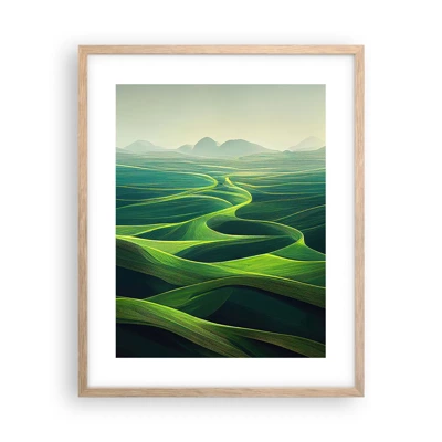 Plakát v rámu světlý dub - V zelených údolích - 40x50 cm