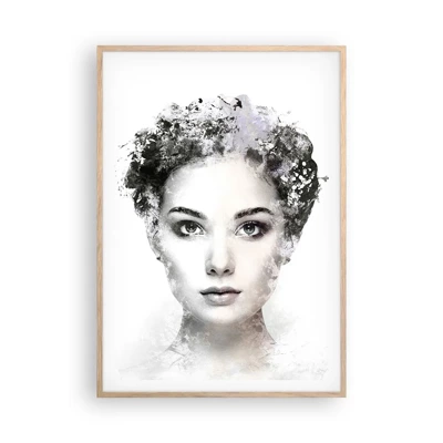 Plakát v rámu světlý dub - Velmi stylový portrét - 70x100 cm