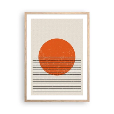 Plakát v rámu světlý dub - Vždy slunce - 50x70 cm
