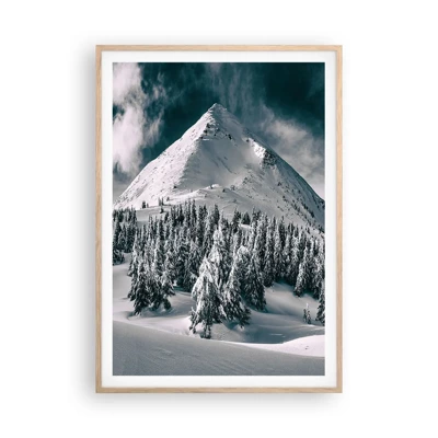Plakát v rámu světlý dub - Země sněhu a ledu - 70x100 cm