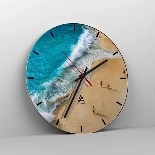 Nástěnné hodiny - A pak slunce, pláž… - 40x40 cm
