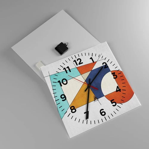 Nástěnné hodiny - Abstrakce: modernistická zábava - 40x40 cm