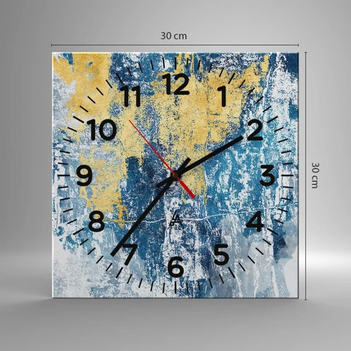 Nástěnné hodiny - Abstrakce s dobrou náladou - 30x30 cm