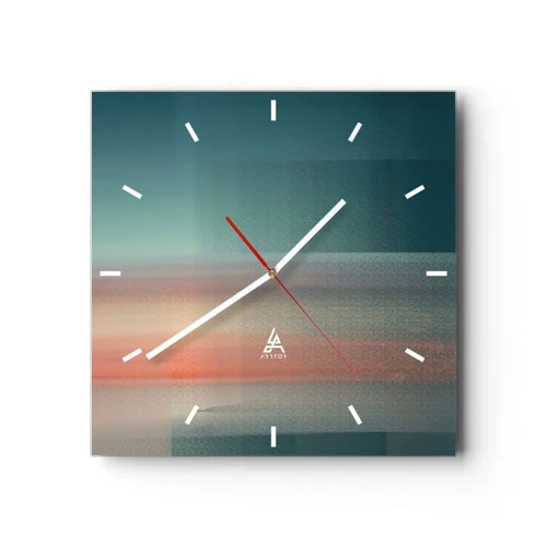 Nástěnné hodiny - Abstrakce: vlny světla - 30x30 cm