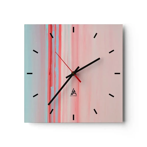 Nástěnné hodiny - Abstrakce za úsvitu - 40x40 cm