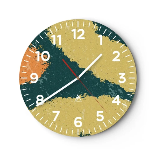 Nástěnné hodiny - Abstrakce – zpomalený pohyb - 30x30 cm