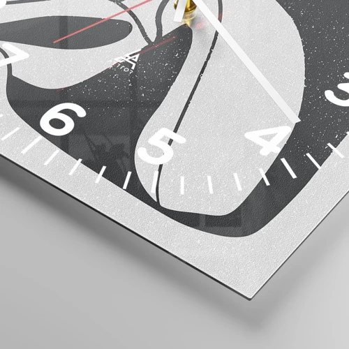 Nástěnné hodiny - Abstraktní hra v labyrintu - 30x30 cm