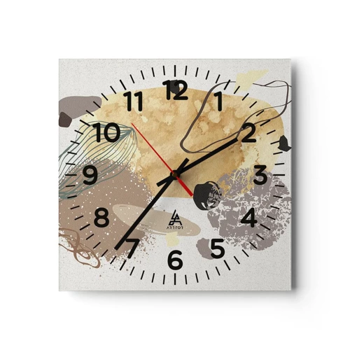 Nástěnné hodiny - Abstraktní švestka - 40x40 cm