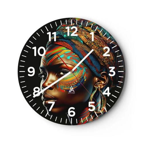 Nástěnné hodiny - Africká královna - 40x40 cm