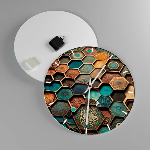 Nástěnné hodiny - Arabské ornamenty – variace - 40x40 cm