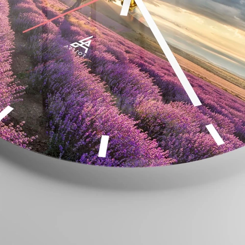 Nástěnné hodiny - Aroma v barvě lila - 40x40 cm