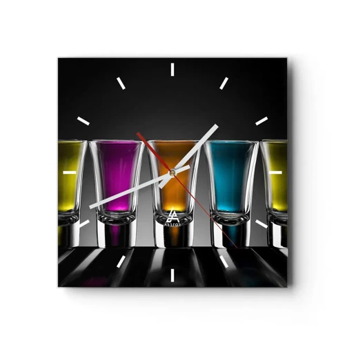 Nástěnné hodiny - Barvy radosti - 30x30 cm