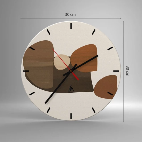 Nástěnné hodiny - Bronzová kompozice - 30x30 cm