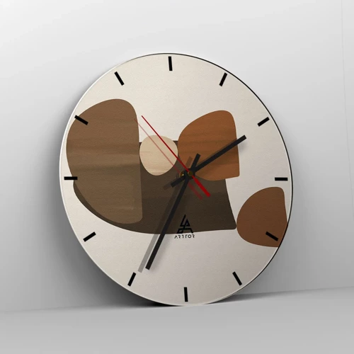 Nástěnné hodiny - Bronzová kompozice - 40x40 cm