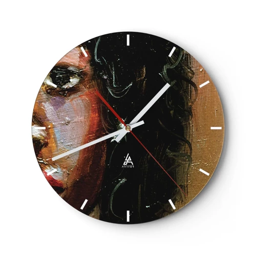 Nástěnné hodiny - Černá a jas - 30x30 cm