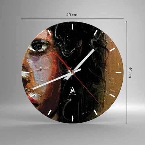 Nástěnné hodiny - Černá a jas - 40x40 cm