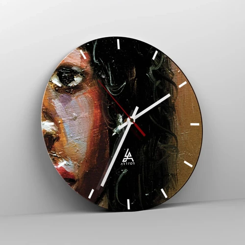 Nástěnné hodiny - Černá a jas - 40x40 cm