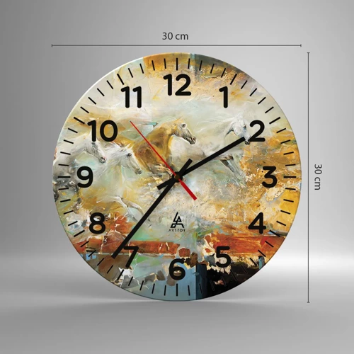 Nástěnné hodiny - Cválá světlem - 30x30 cm