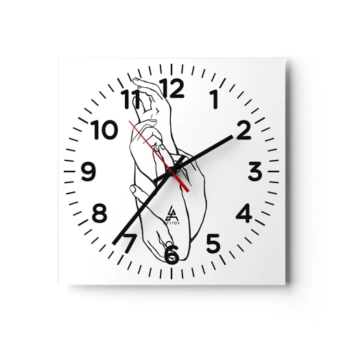 Nástěnné hodiny - Dobrý dotek - 30x30 cm