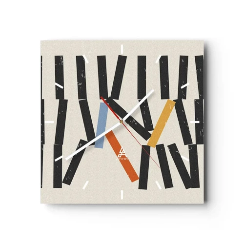 Nástěnné hodiny - Domino – kompozice - 30x30 cm