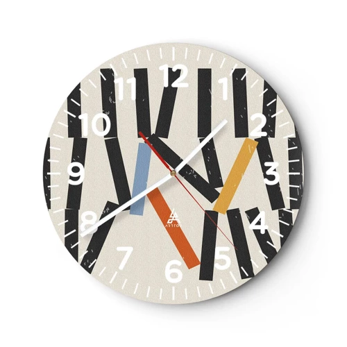 Nástěnné hodiny - Domino – kompozice - 40x40 cm