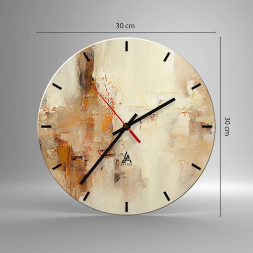 Nástěnné hodiny - Duše jantaru - 30x30 cm
