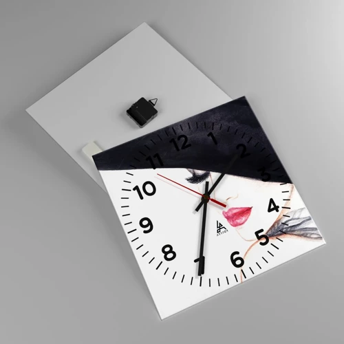 Nástěnné hodiny - Elegance a smyslnost - 40x40 cm