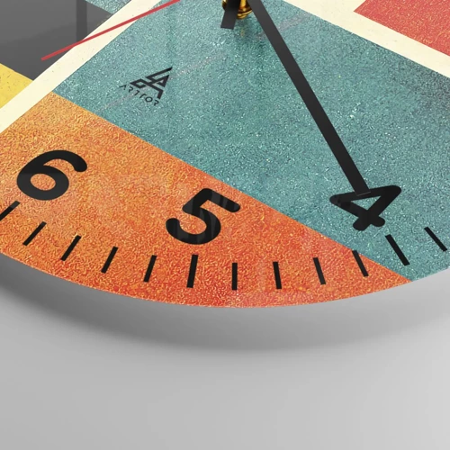 Nástěnné hodiny - Geometrická abstrakce – dobrá energie - 30x30 cm