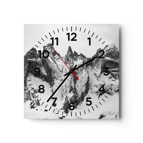Nástěnné hodiny - Hrozivý žulový hřeben - 30x30 cm