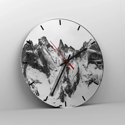 Nástěnné hodiny - Hrozivý žulový hřeben - 30x30 cm