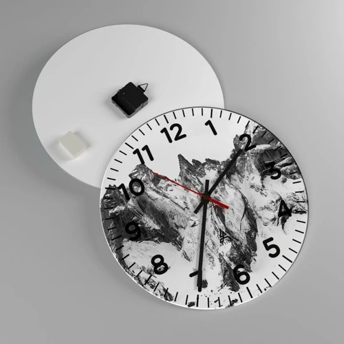 Nástěnné hodiny - Hrozivý žulový hřeben - 40x40 cm