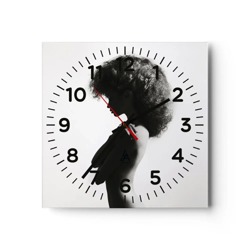 Nástěnné hodiny - Jako květina na štíhlém stonku - 40x40 cm