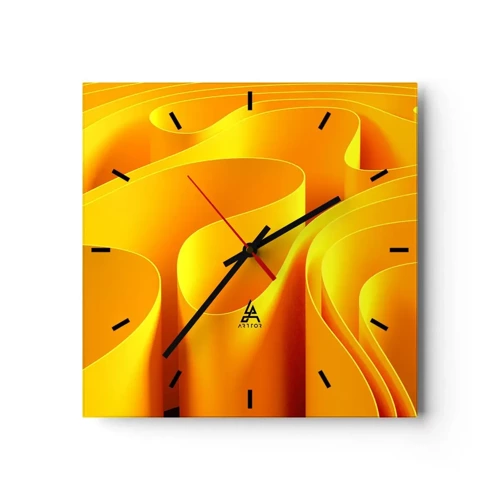 Nástěnné hodiny - Jako sluneční vlny - 30x30 cm
