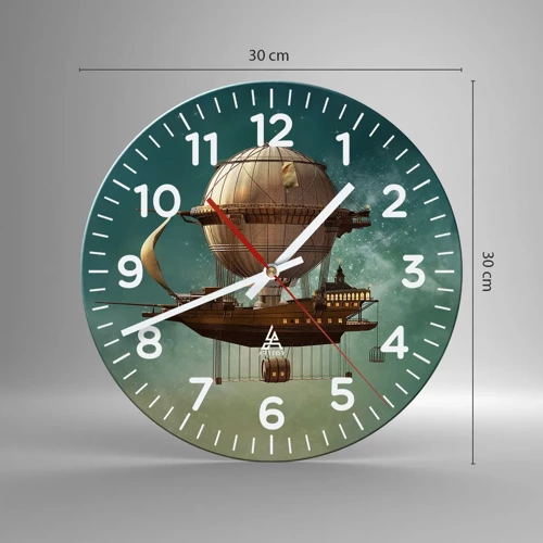 Nástěnné hodiny - Julius Verne zdraví - 30x30 cm
